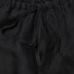 Linen satin drawstring trousers