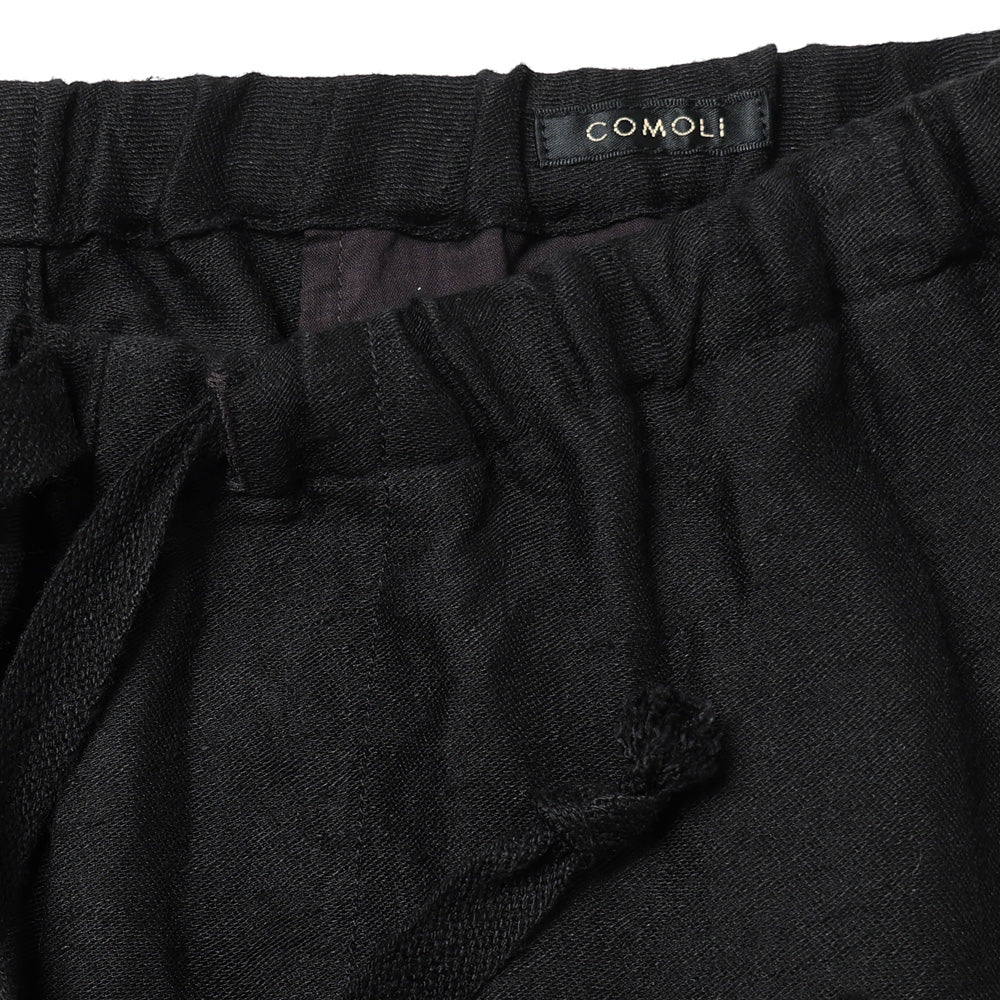 Linen satin drawstring trousers