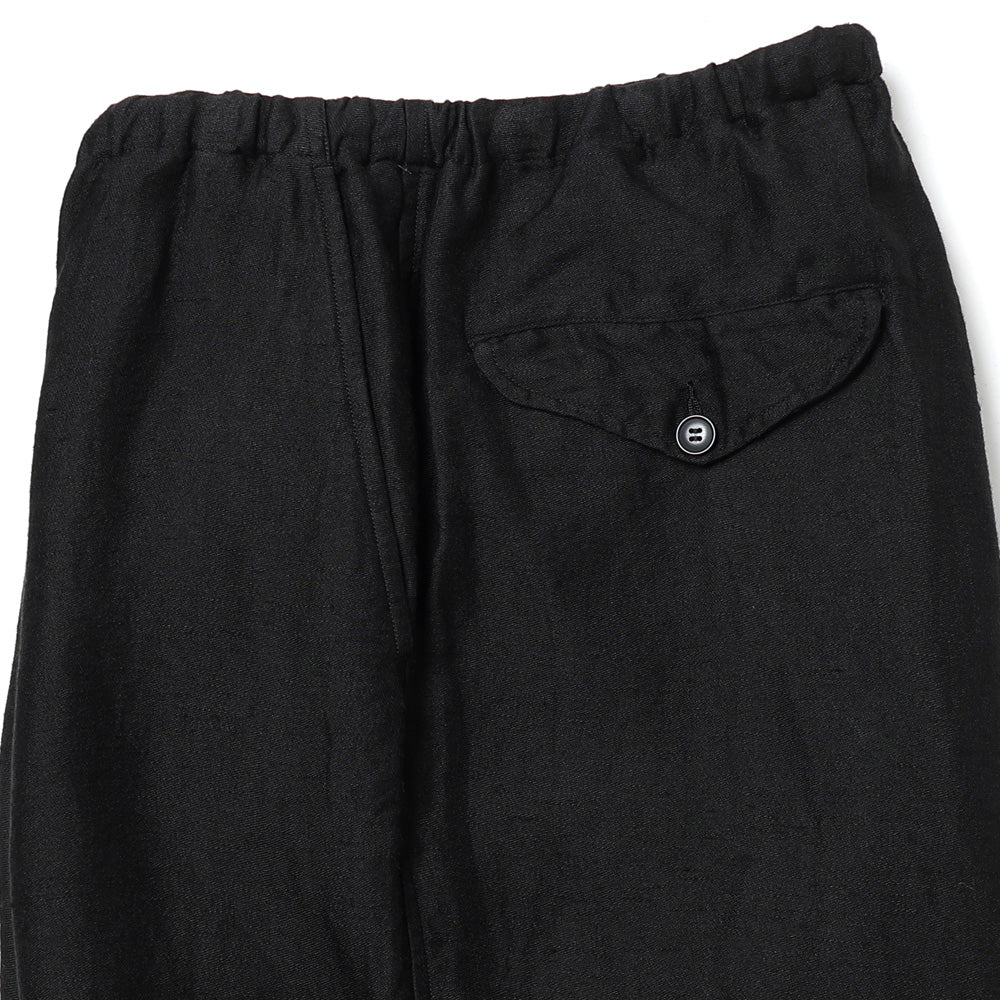 Linen satin drawstring trousers