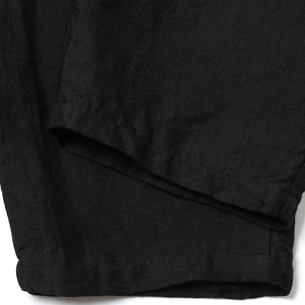 Linen satin drawstring trousers