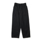 Black denim belted pants