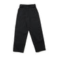 Black denim belted pants