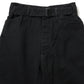 Black denim belted pants