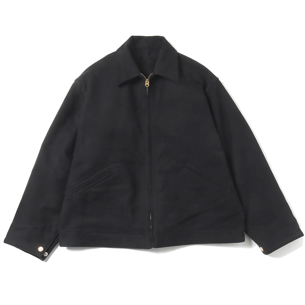 Moleskin zip short jacket