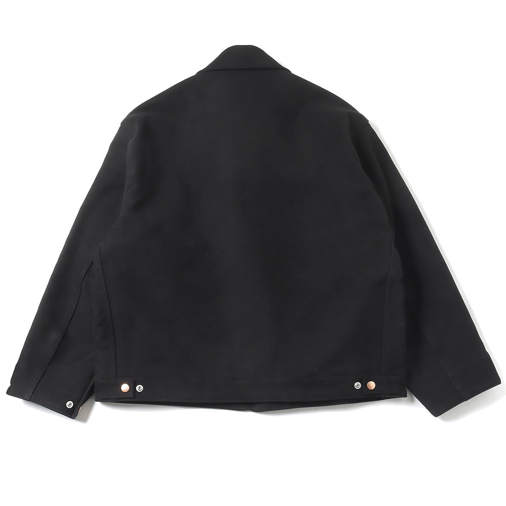 Moleskin zip short jacket