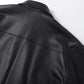 Calfskin short zip jacket