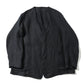 Linen satin collarless jacket