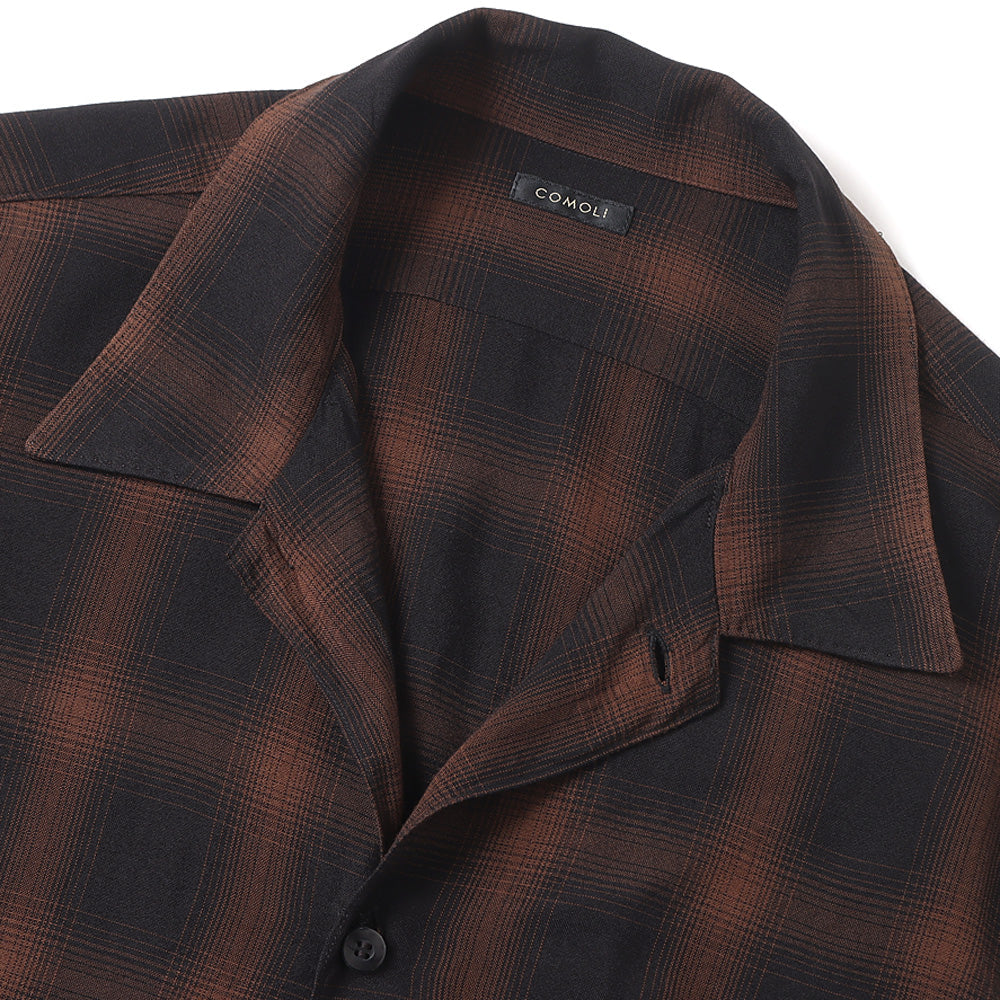 Rayon open collar shirt
