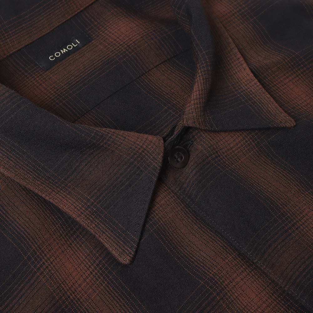 Rayon open collar shirt