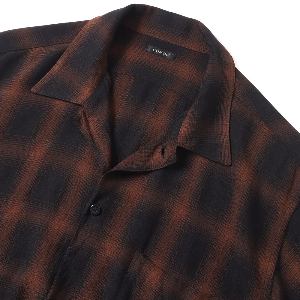 Rayon open collar shirt