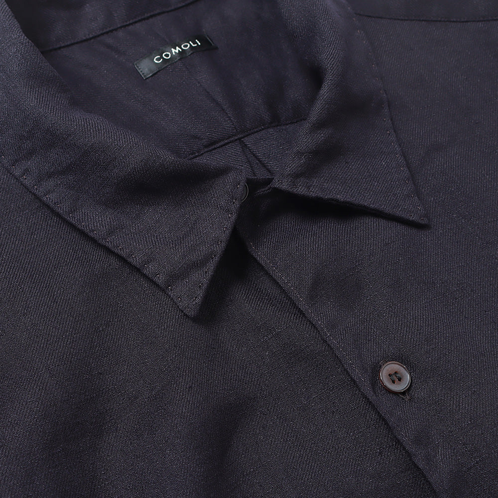 COMOLI) リネンツイル 半袖オープンカラーシャツ (X01-02024) | COMOLI