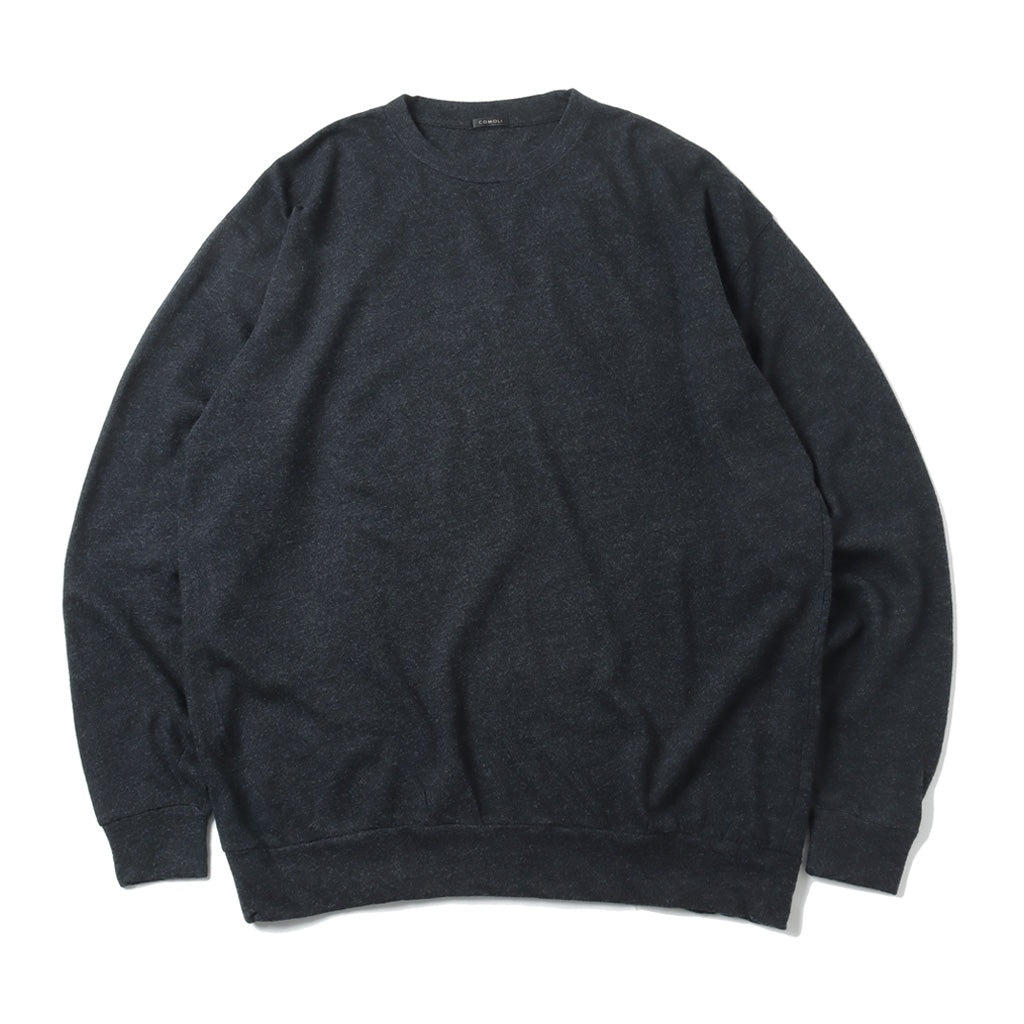 COMOLウール天竺 長袖クルー,Charcoal サイズ4 Y03-05005