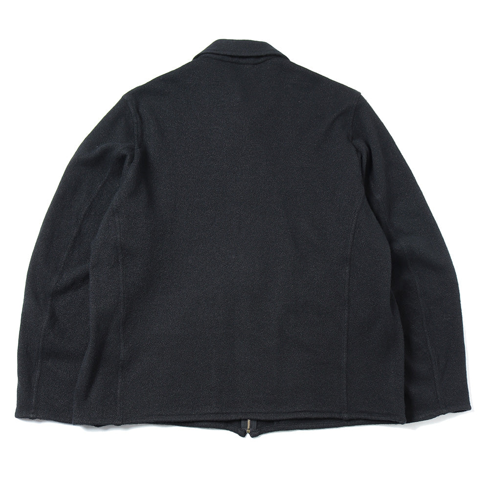 Wool washi zip short jacket