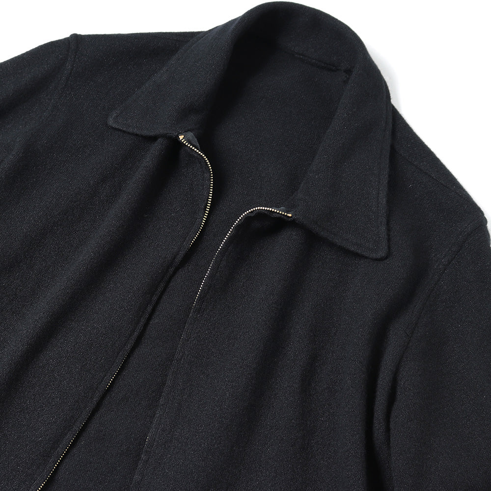 Wool washi zip short jacket