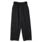 Black denim belted pants