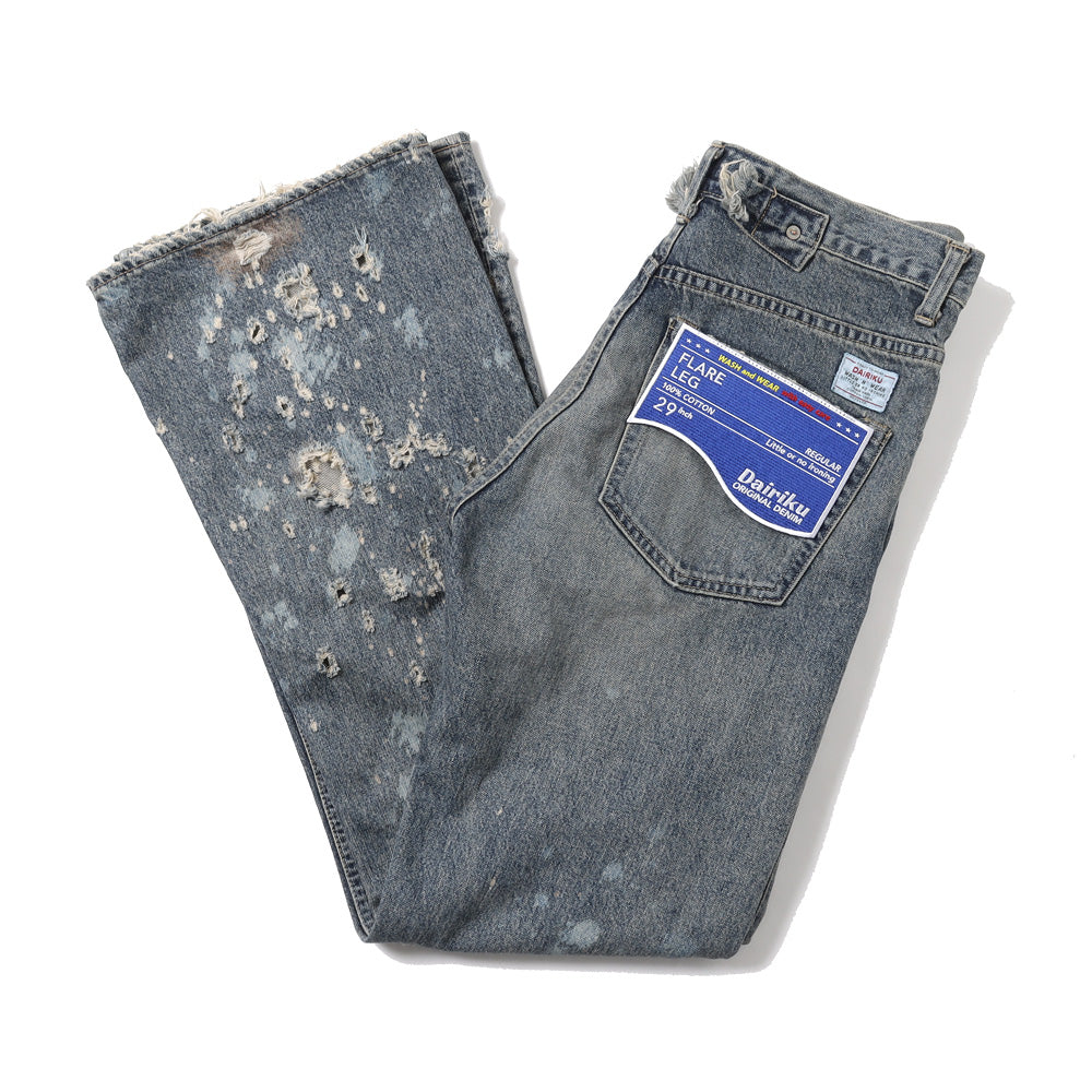 Damage Flare Denim Pants