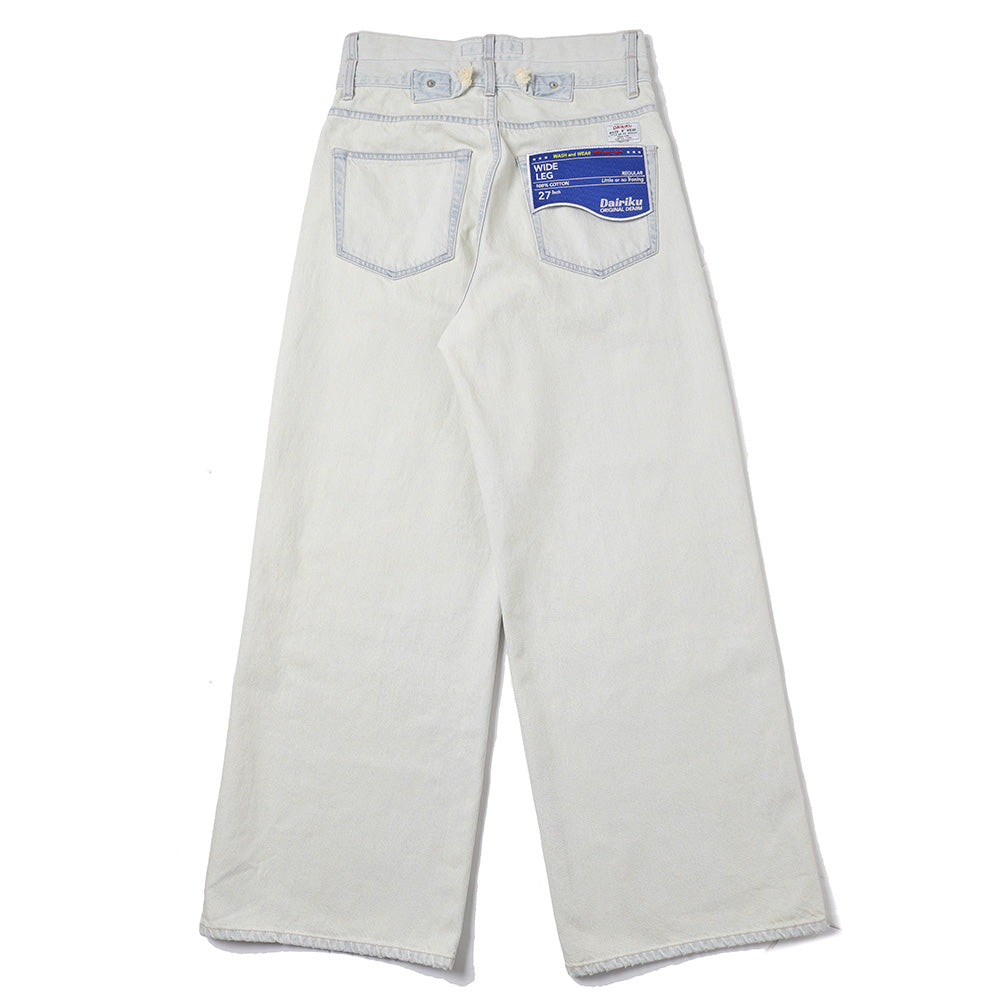 Ice Wash W-Velt Denim Pants