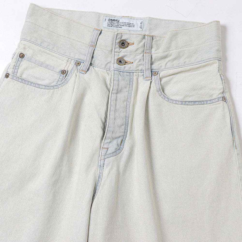 Ice Wash W-Velt Denim Pants