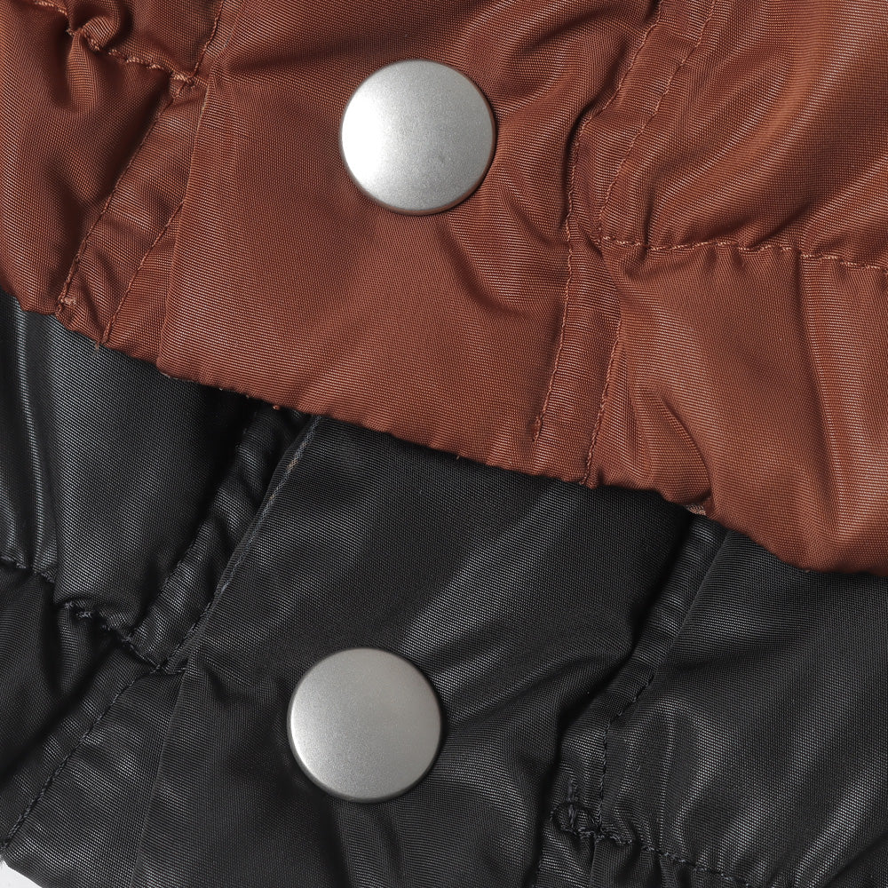 Check Nylon Reversible Down Jacket