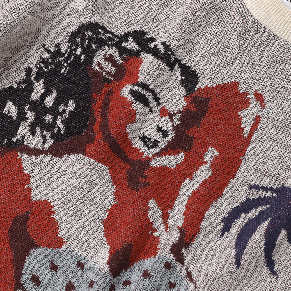 Swimming Girl Pullover Knit