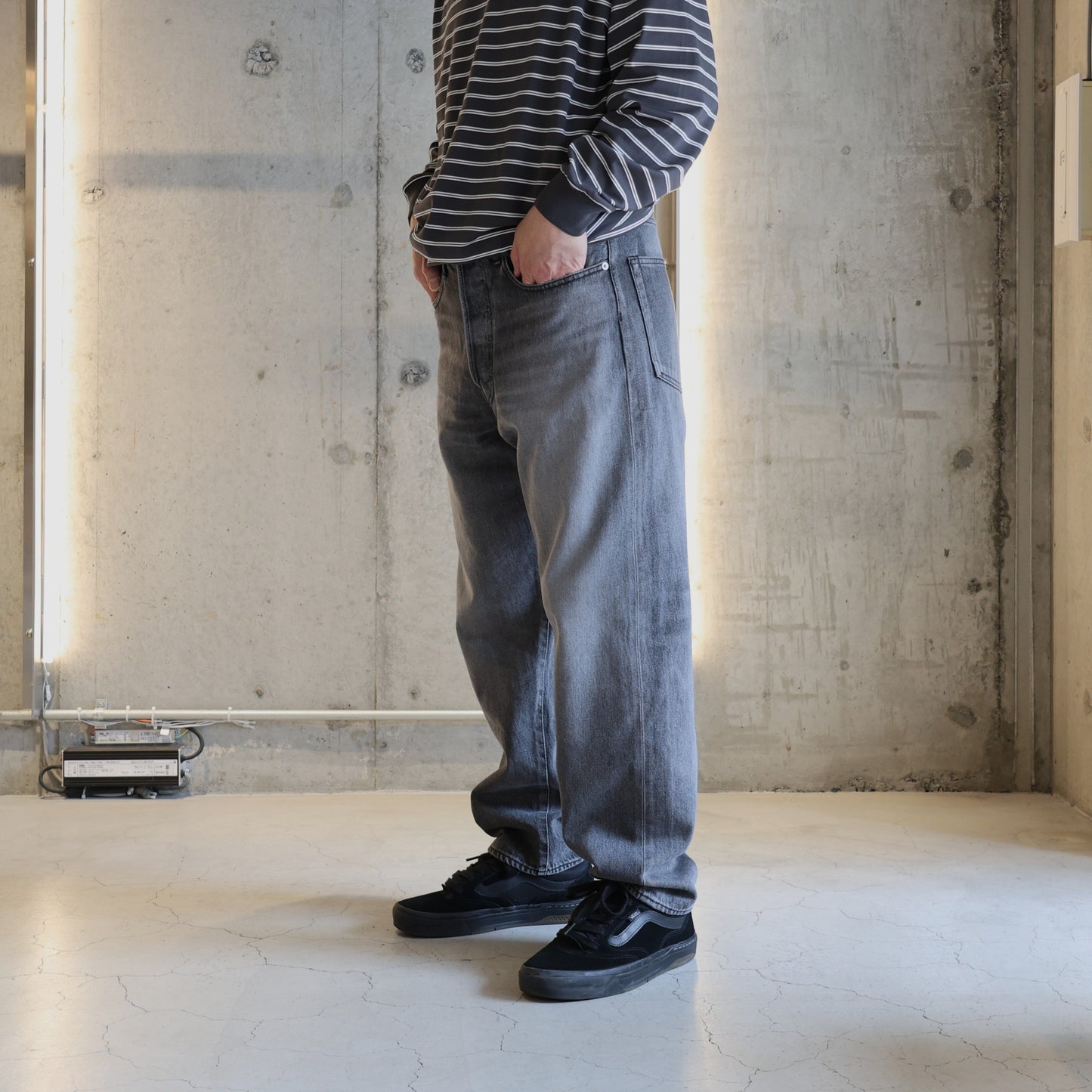 Selvage Denim Five Pocket Tapered Pants(LIGHT FADE)