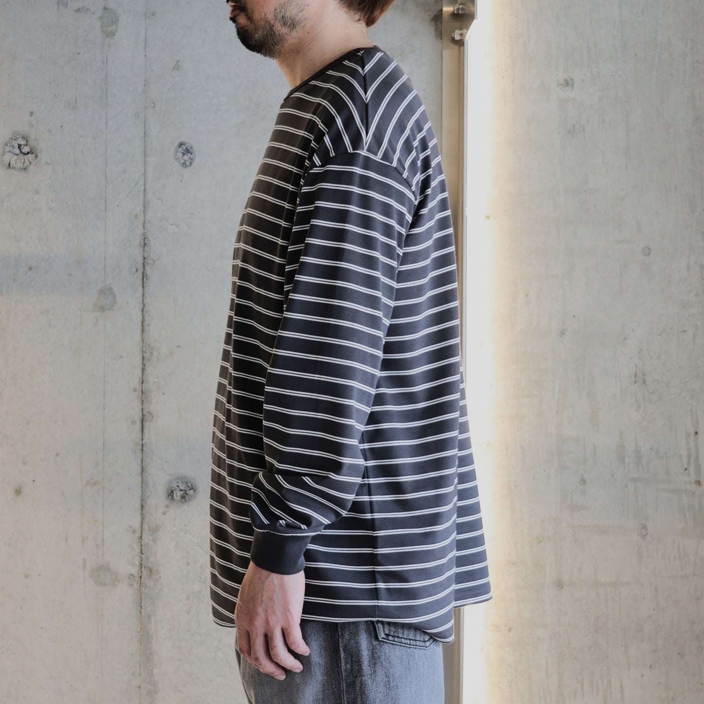 Tri Spun Border Long Sleeve Tee