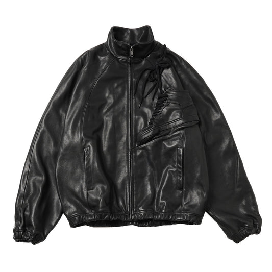 BASKETBALL SHOE POCKET LEATHER JACKET
