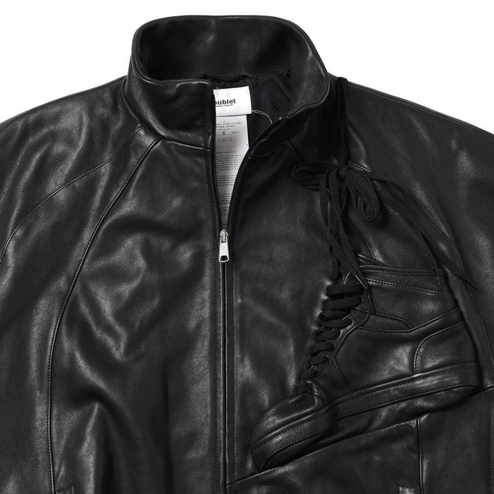 BASKETBALL SHOE POCKET LEATHER JACKET