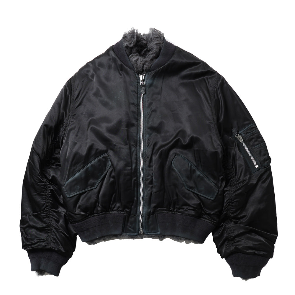 SMOKE FUR BOMBER JACKET