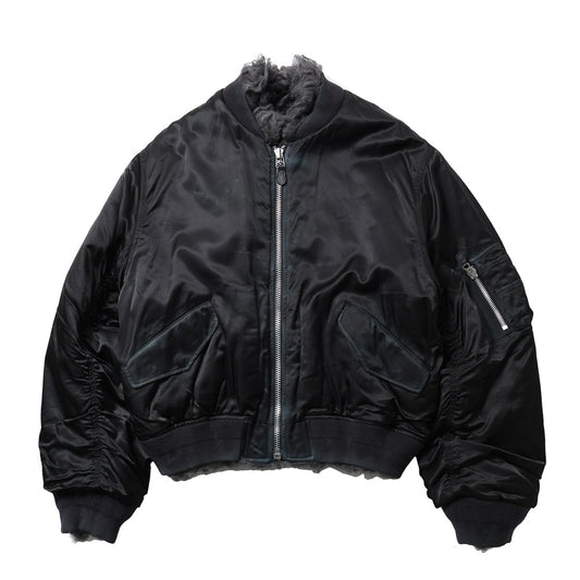 SMOKE FUR BOMBER JACKET