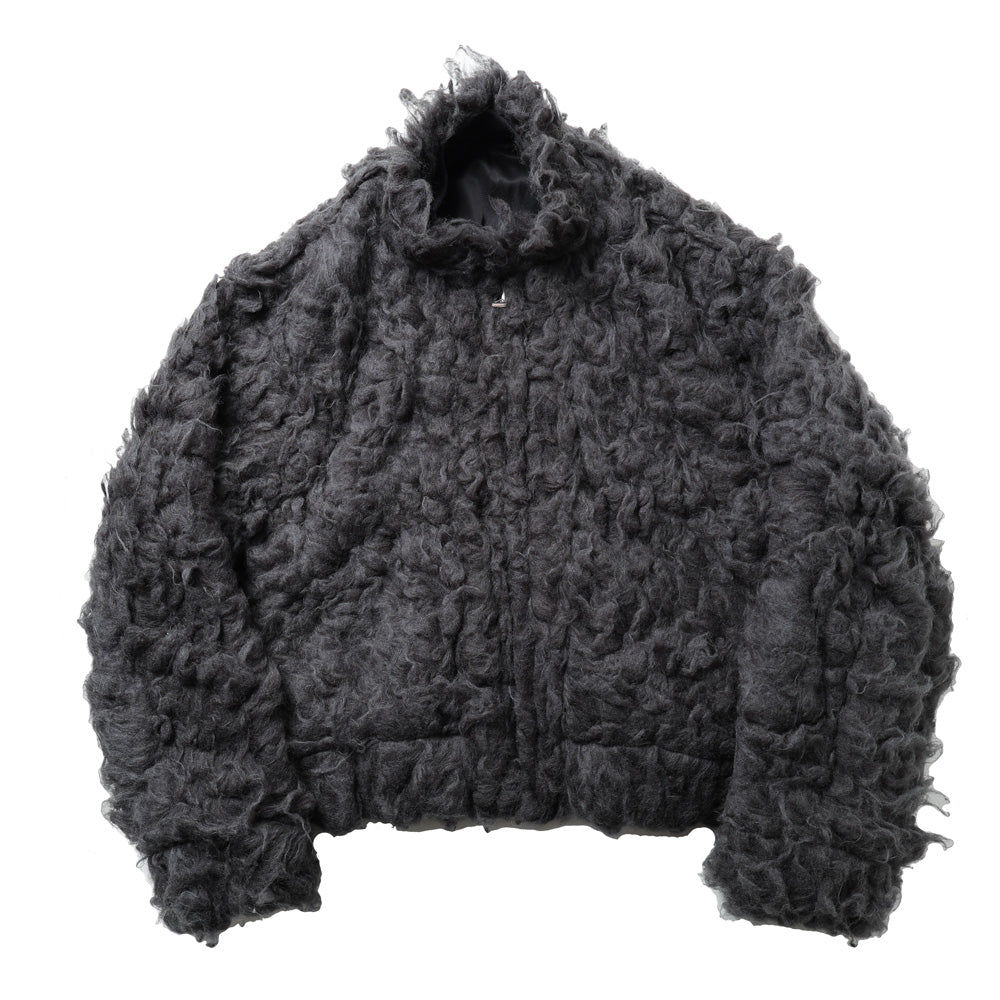 SMOKE FUR BOMBER JACKET