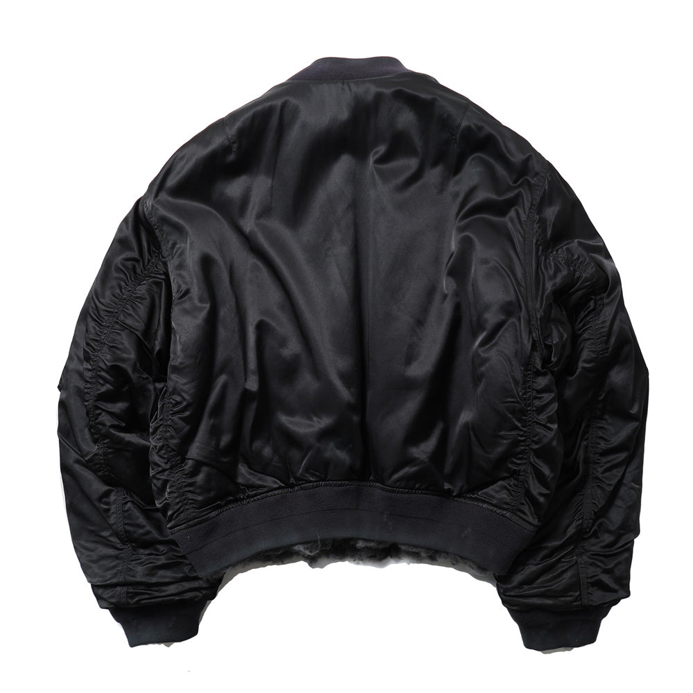 SMOKE FUR BOMBER JACKET
