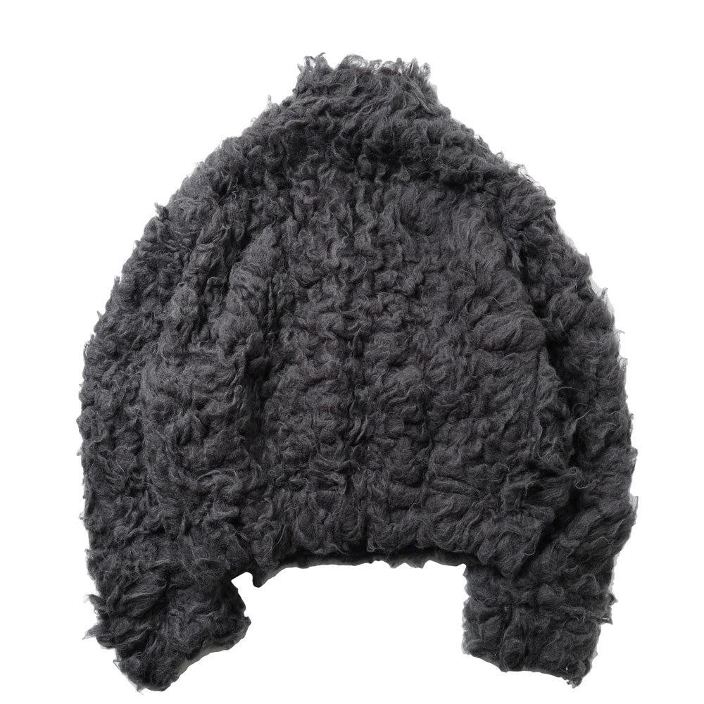 SMOKE FUR BOMBER JACKET