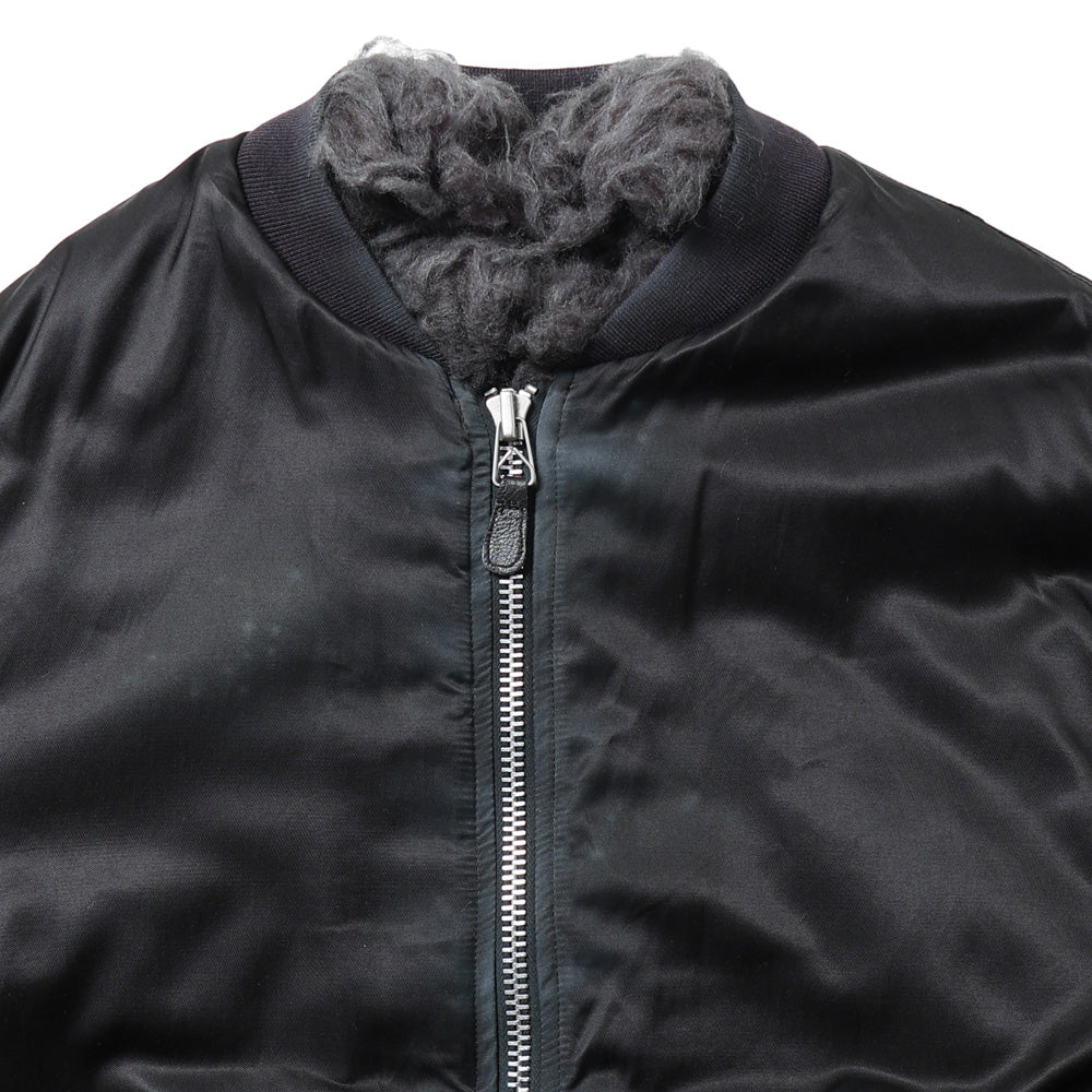 SMOKE FUR BOMBER JACKET