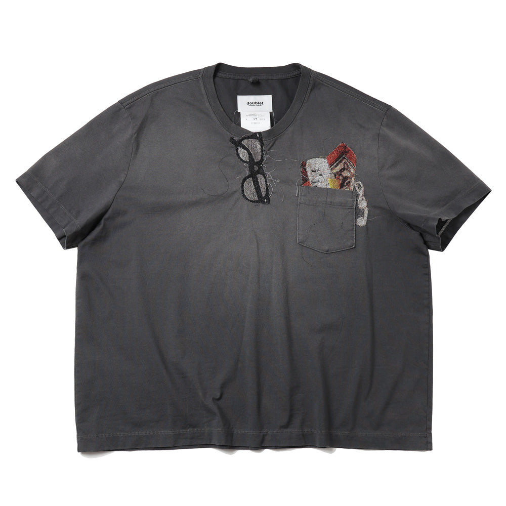 TROMPE L'OEIL EMBROIDERED T-SHIRT