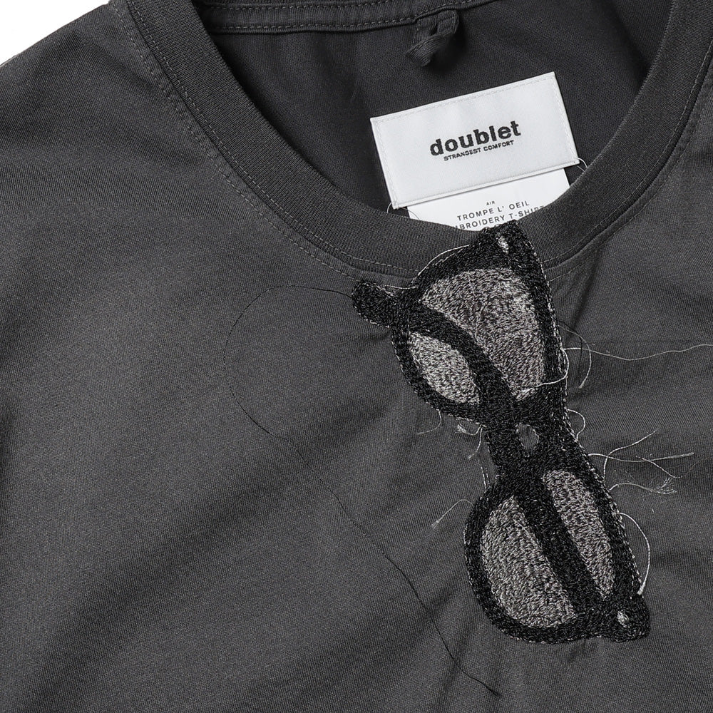 TROMPE L'OEIL EMBROIDERED T-SHIRT