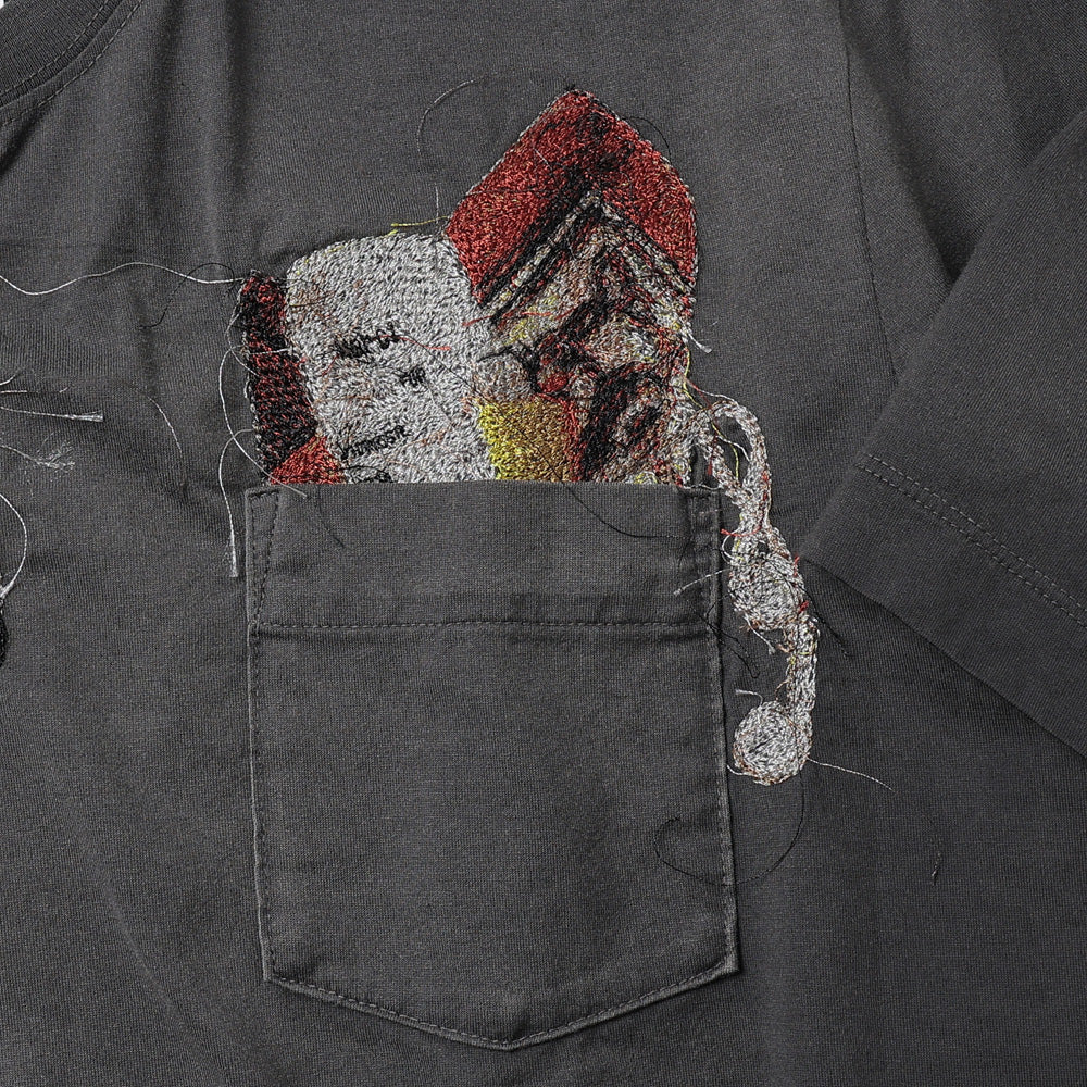 TROMPE L'OEIL EMBROIDERED T-SHIRT