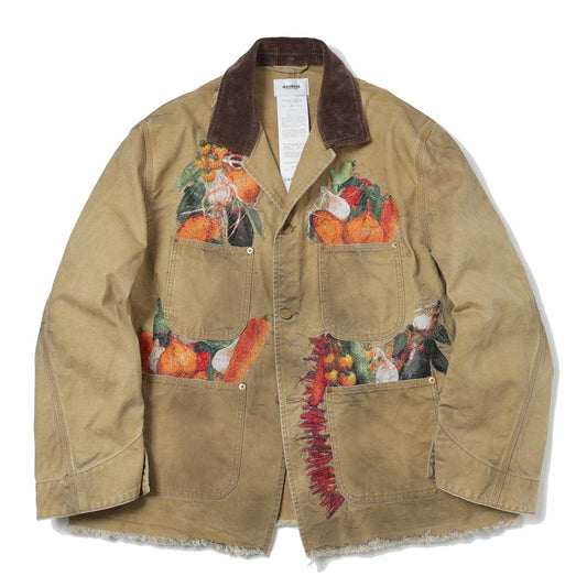 VEGETABLE EMBROIDERY WORK JACKET