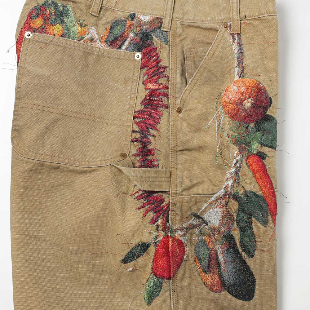 doublet(ダブレット)VEGETABLE EMBROIDERY CUT-OFF PANTS (26SS19PT350