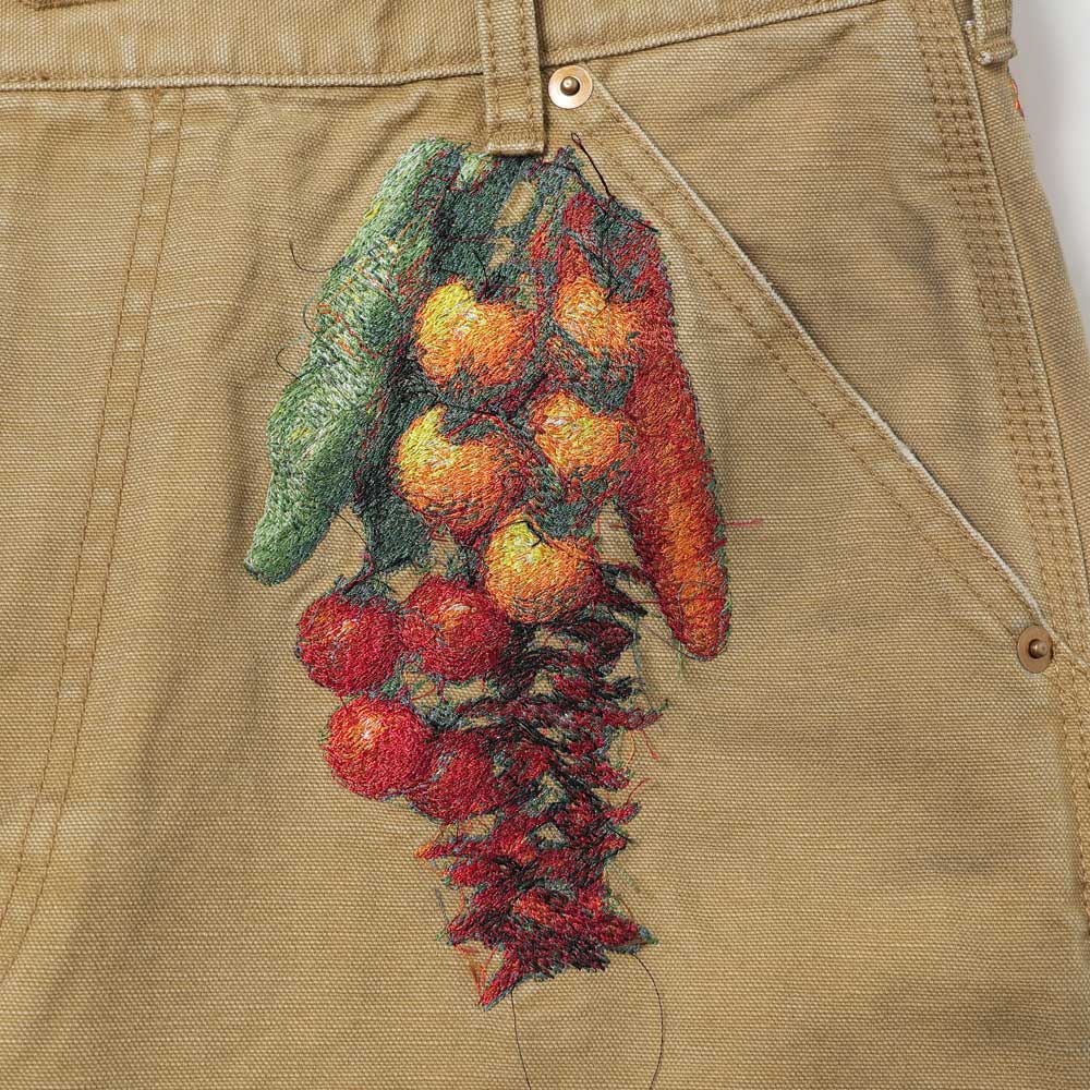 doublet(ダブレット)VEGETABLE EMBROIDERY CUT-OFF PANTS (26SS19PT350