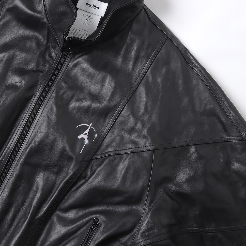 WRINKLE LEATHER TRACK JACKET