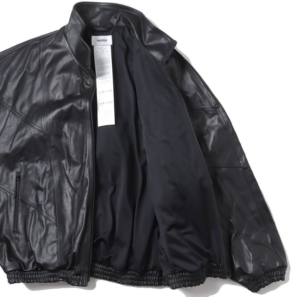 WRINKLE LEATHER TRACK JACKET