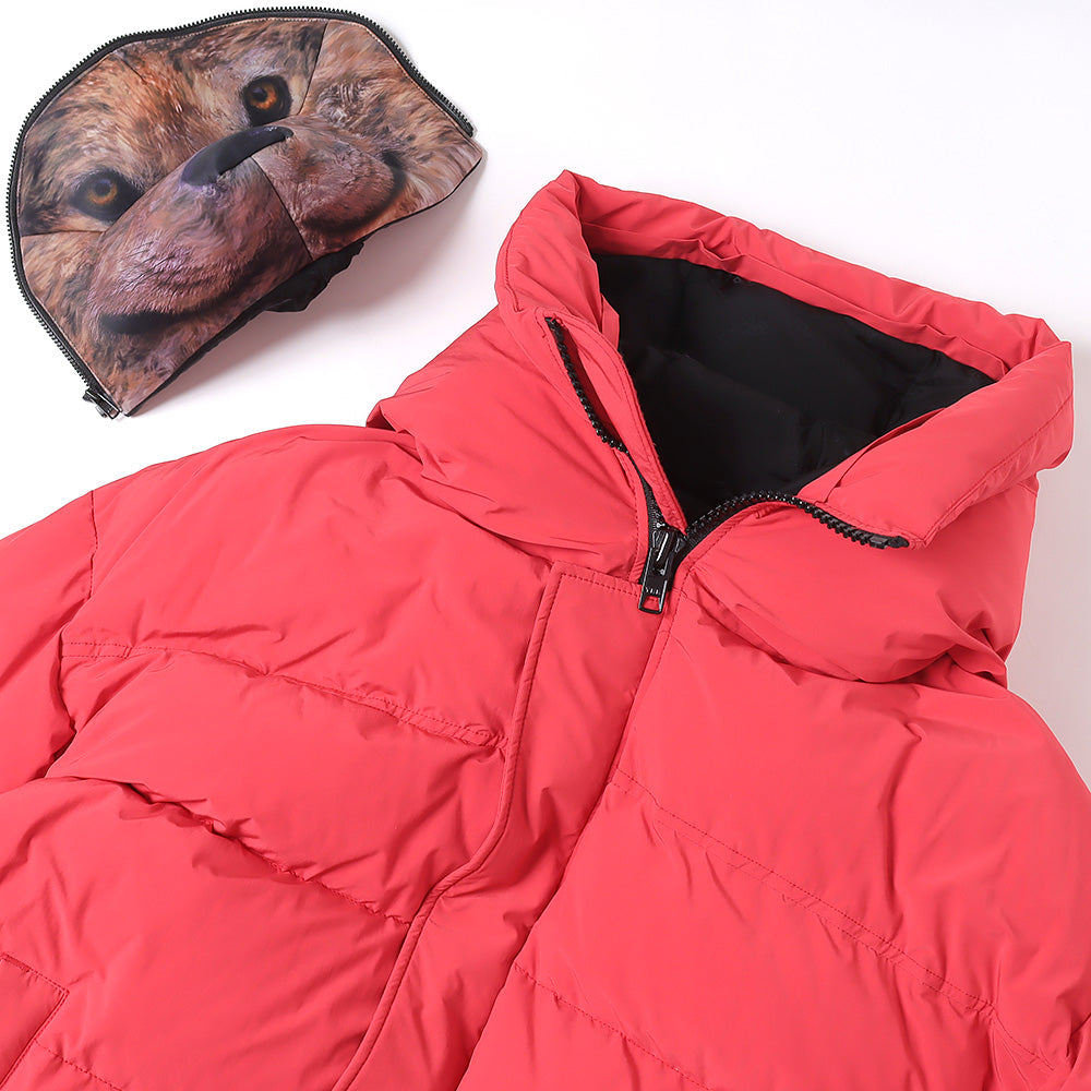 ANIMAL TRIM PUFFER JACKET