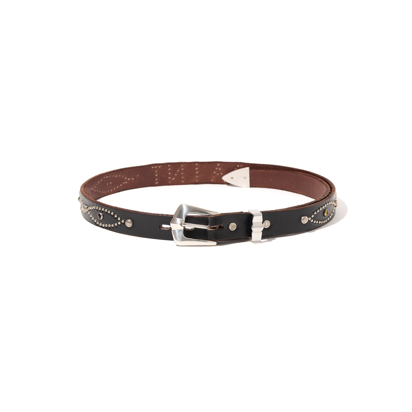 HTC_BELT NARROW_RAINBOW STONE