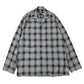 SHADOW CHECK OPEN COLLAR SHIRT