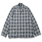 SHADOW CHECK OPEN COLLAR SHIRT