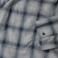 SHADOW CHECK OPEN COLLAR SHIRT