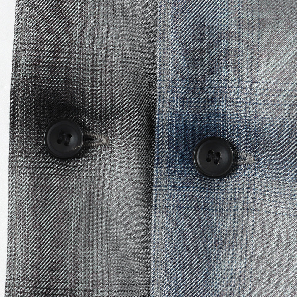 SHADOW CHECK OPEN COLLAR SHIRT