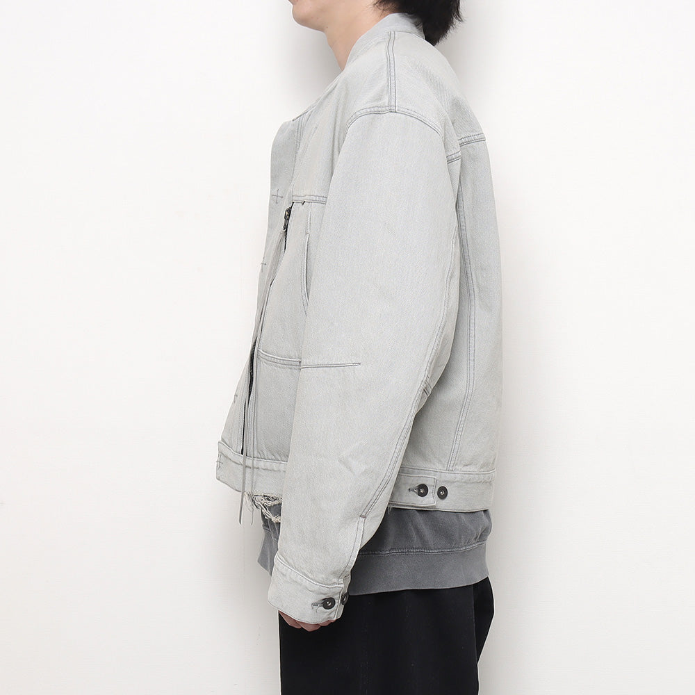 FOLD COLLAR DENIM JACKET