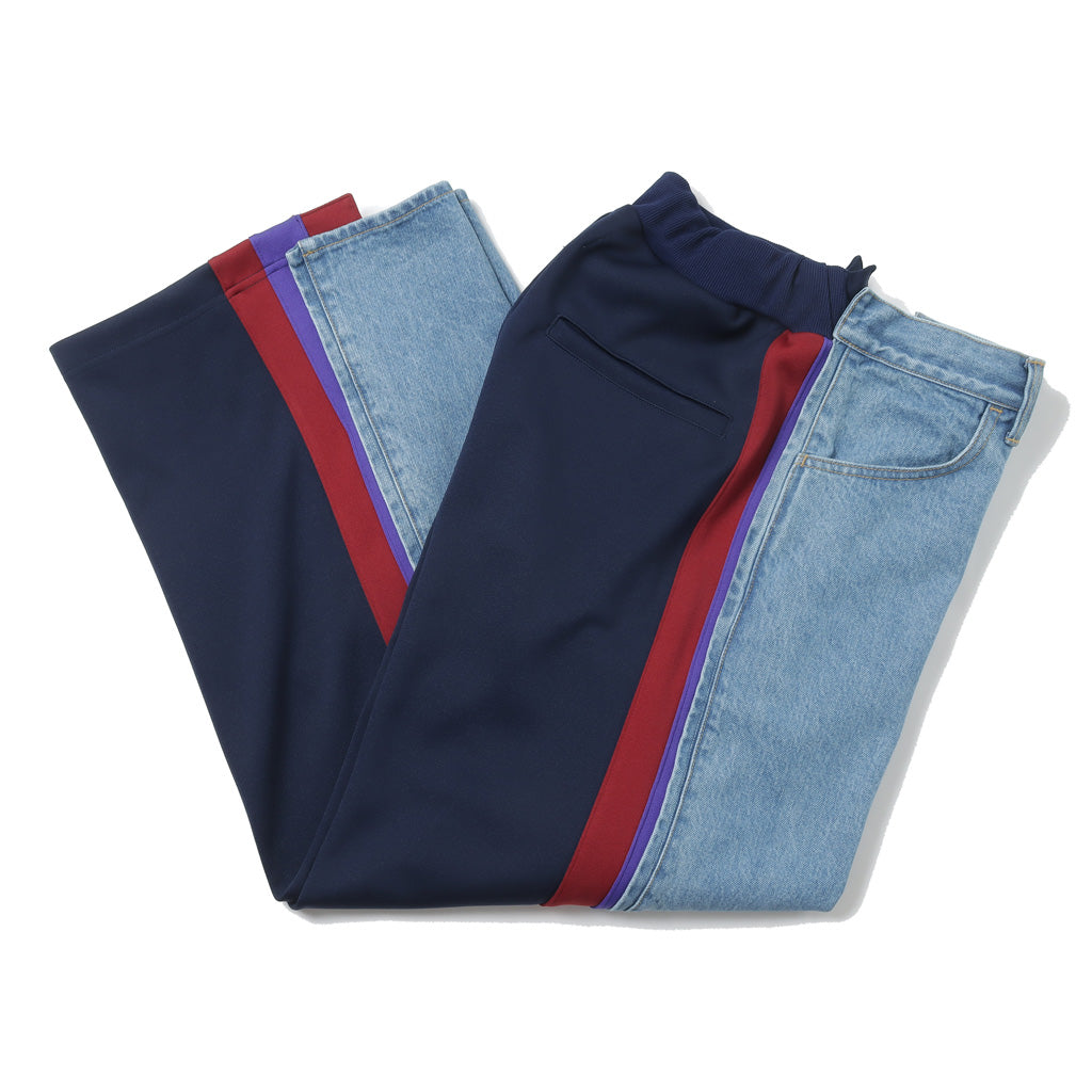 JERSEY MERGING DENIM PANTS